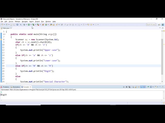 Upper or Lower Case | Java | Decision Making | Beginner Tutorial