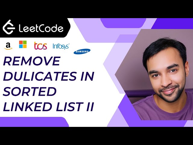 Remove Duplicates from Sorted List 2 (LeetCode 82) | Full Solution with animations