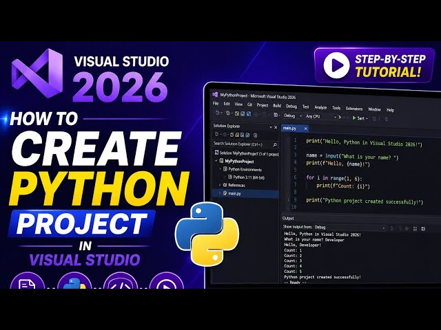 How to Create Your First Python Project in Visual Studio 2026