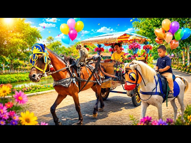 Riding a Horse-Drawn Carriage, Cheerful and Educational Children's Songs | Popular Indonesian Chi...