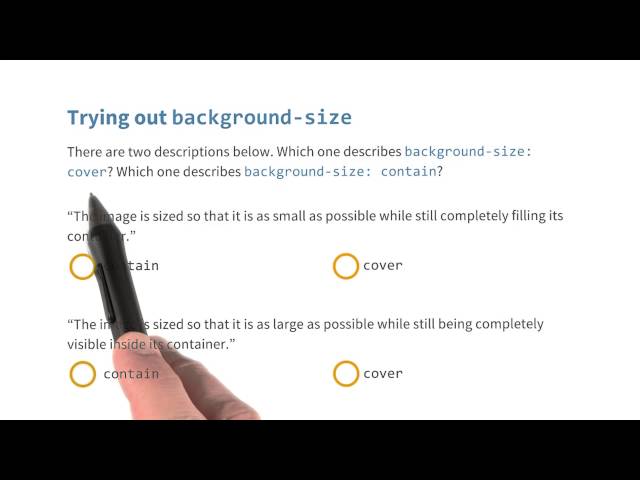 background-size Quiz - Responsive Images