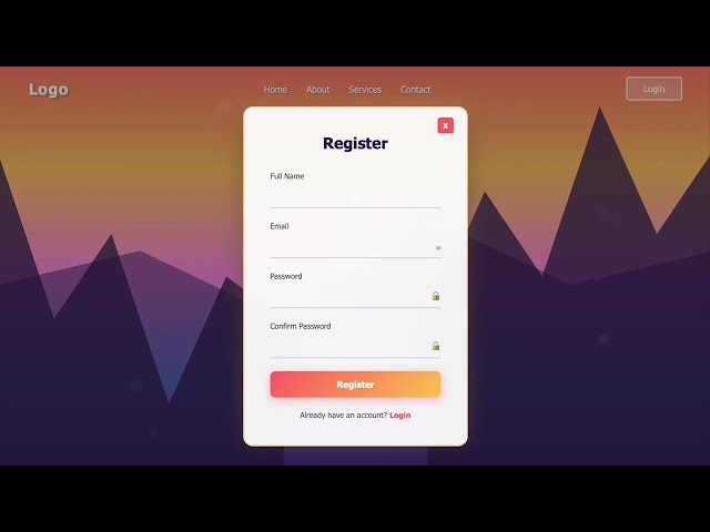 How To Create A Website With Login And Register | HTML, CSS & JavaScript