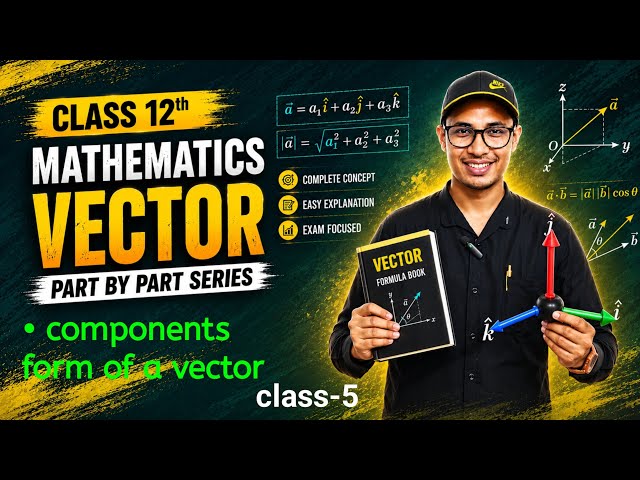 Master Vector Components in 2D & 3D | One-Point & Two-Point Form | Class 12 Maths| elements book 📚📚|