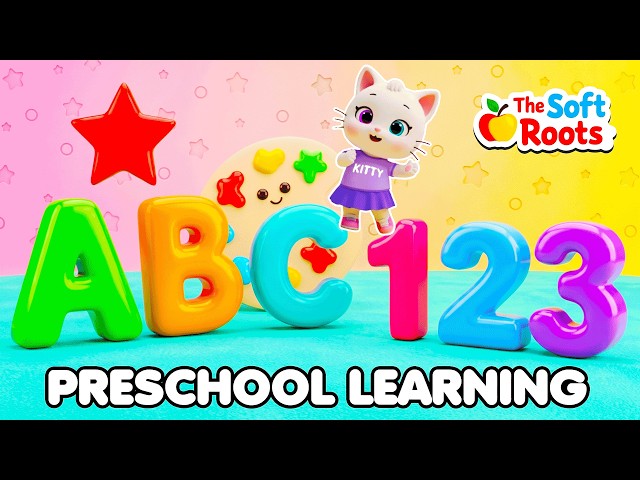 Preschool Learning activities for 3 year olds at home | Learn ABC Phonics Shapes Numbers Colors 🌈