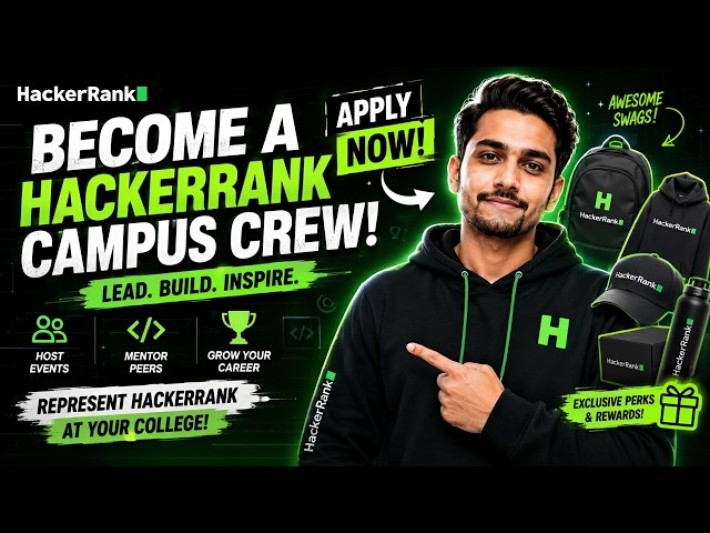 HackerRank Campus Crew 2026 || Become a Student Ambassador & Get EXCLUSIVE Swag! || Hurry Up!!