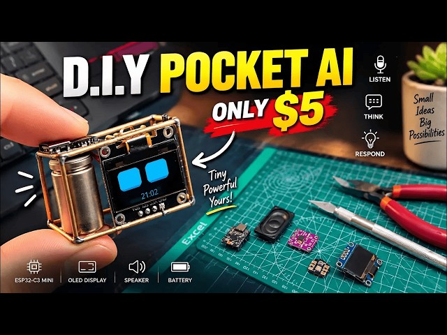 I Built a Tiny Pocket AI Assistant 🤖 | ESP32-C3 Mini AI Project | Electronics ASMR