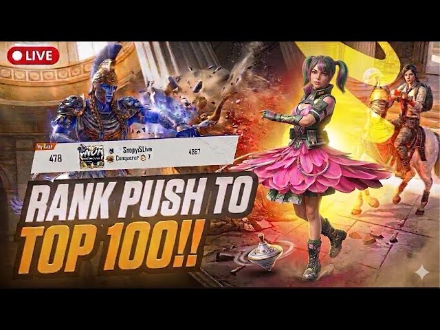 CONQUEROR DONE TOP 100 SOON BGMI SNOPY IS LIVE