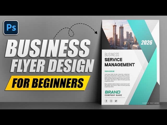Business Flyer Design in Photoshop | Photoshop Flyer Design Tutorial for Beginners