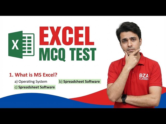 MS EXCEL MCQ's | B2A CLASSES Live Stream