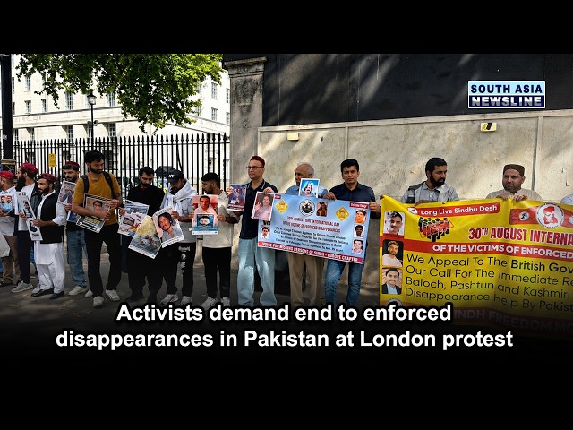 Activists demand end to enforced disappearances in Pakistan at London protest