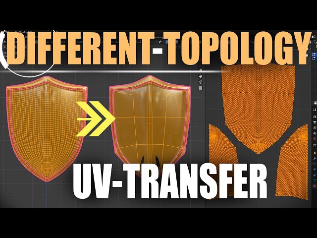 Blender UV-Map Transfer with DIFFERENT Topology