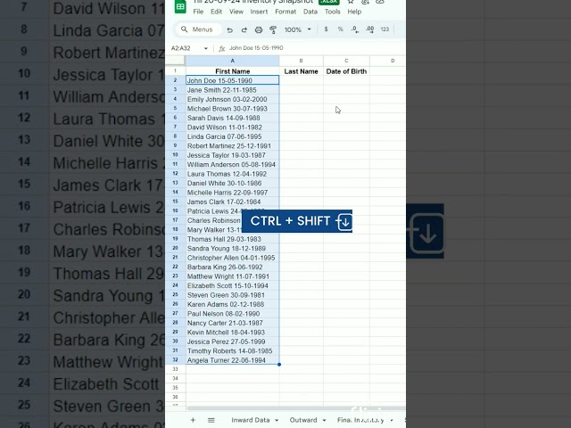 Separate a text string into columns using Google Sheet’s split text to columns feature! #sheets