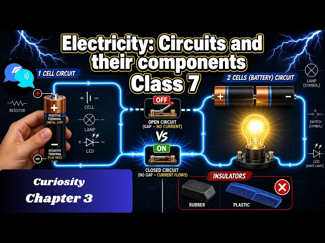 Electricity Circuits And Their Components Class 7 || Animated Video || Curiosity Chapter 3