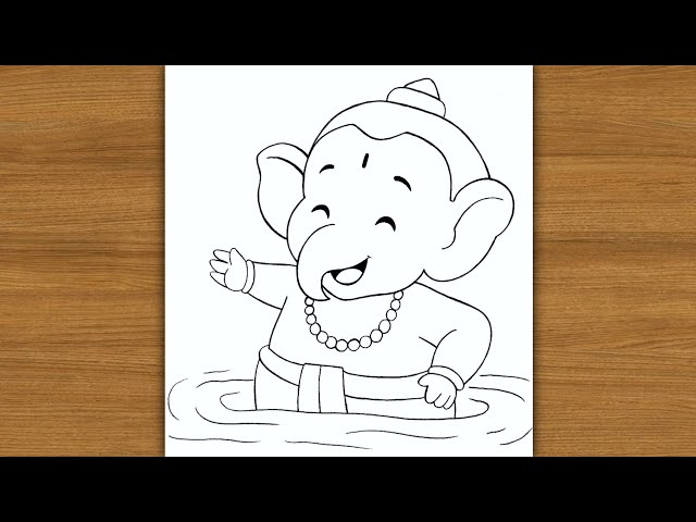 Ganesh Bhagwan Ki Drawing | God Drawing | Easy Drawing Of Ganpati Bappa