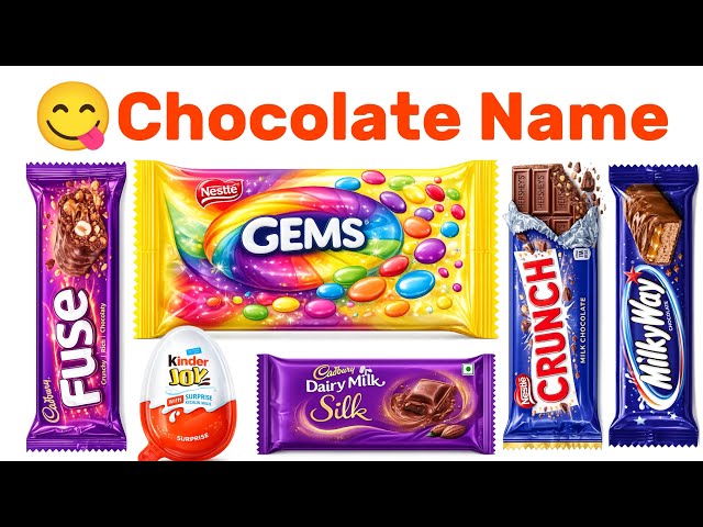20 Chocolate Names in Hindi and English | Chocolate Names for Kids | Sweet English Learning