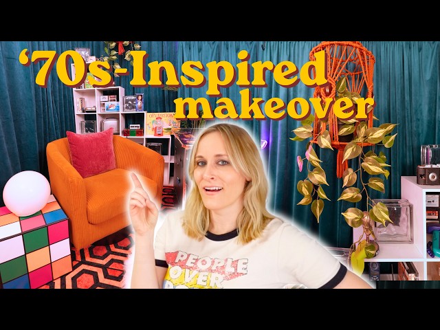 Turning a Gray Box into a 70s-Inspired Maximalist Lounge | Maximalist Room Makeover