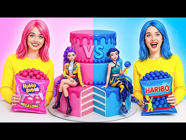 Pink VS Blue Cake Decorating Challenge | Food Battle by Multi DO Girls