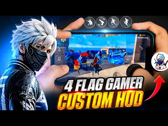 😵 I Played in 4 FLAG GAMER's Custom HUD 😱 | Full Practice Tutorial + HUD Code 🔥
