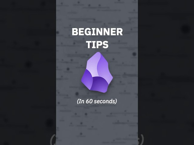 OBSIDIAN BASICS for BEGINNERS (in 60 Sec.)