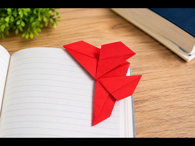 How to Make an Easy Paper Butterfly Bookmark 🦋📖  Simple Origami Bookmark DIY