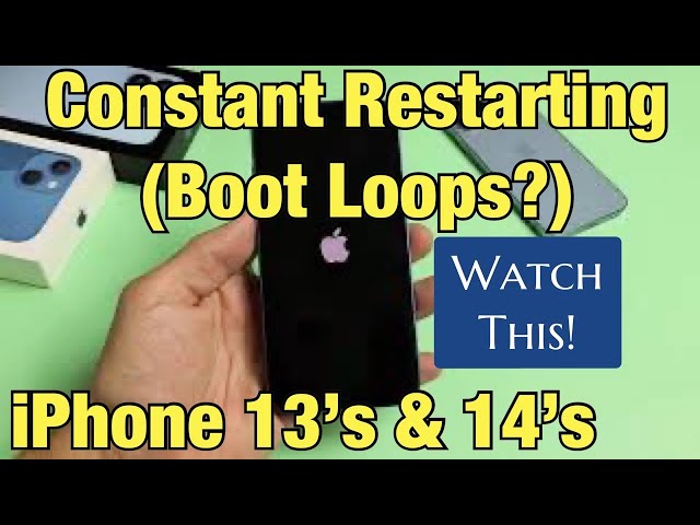 iPhone 13's & 14's: Constant Restarting Boot Loop? Watch This!