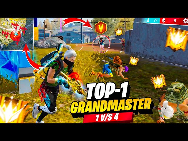 GRANDMASTER SOLO VS SQUAD || GRANDMASTER SQUAD VS ANKUSH FF || 1 VS 4 !! 🔥