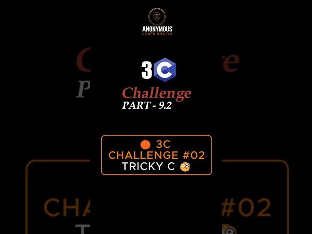 Friend: “C is So Easy” 💀 | Can You Solve This C Question? | 3C Challenge Part 9.2 | #shorts #coding