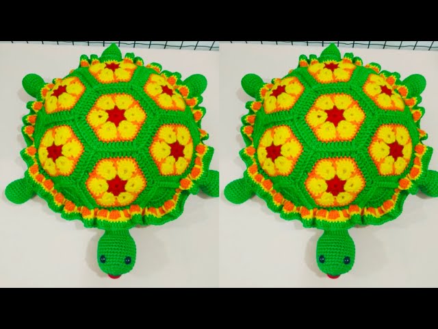 How To Crochet a Turtle 🐢 Pillow Tutorial 4 Simple for Beginners ✨🐢