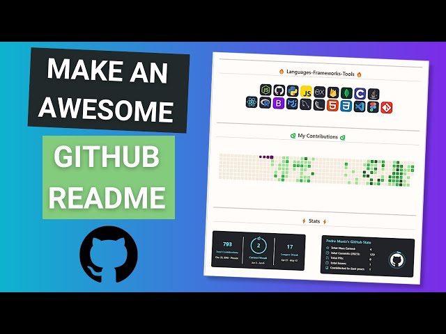 HOW TO Make A Killer GitHub Profile Readme 2023 (with contribution snake animation)