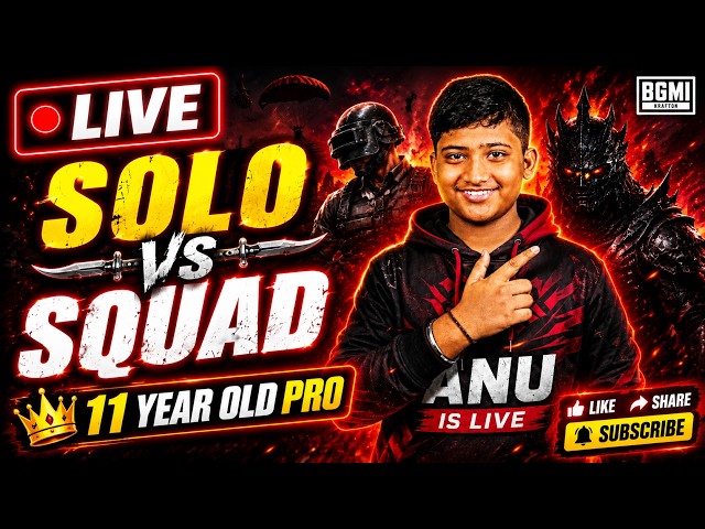🔥BGMI Telugu Live | Solo vs Squad 😱 | 11 Year Old Pro @AnuIsLive #bgmi #pubg #anuislive | 1819