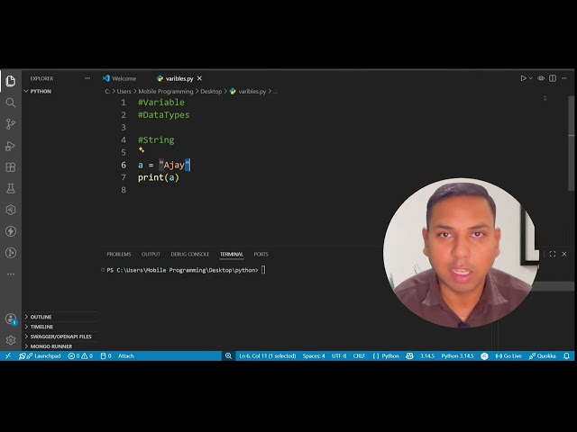 Variables | Datatypes in Python | Python for beginners