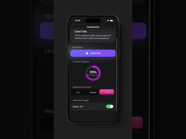 🚀 VisionUI: The Ultimate Neumorphic & Glassmorphic SwiftUI Kit