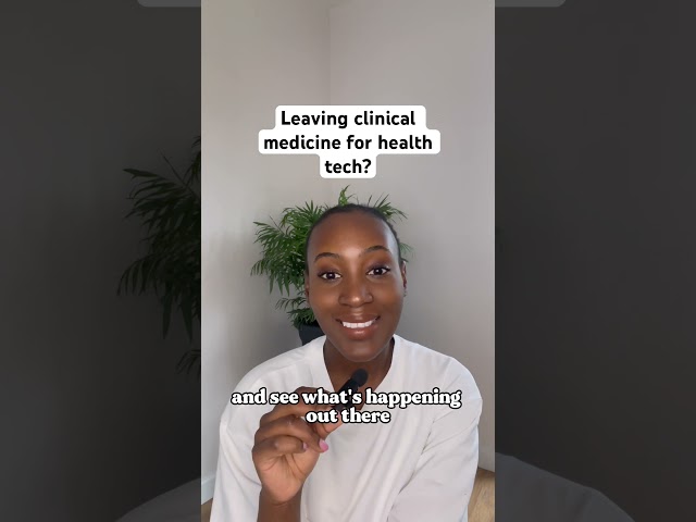 Considering leaving medicine and going into health tech but don’t know where to start? #healthtech