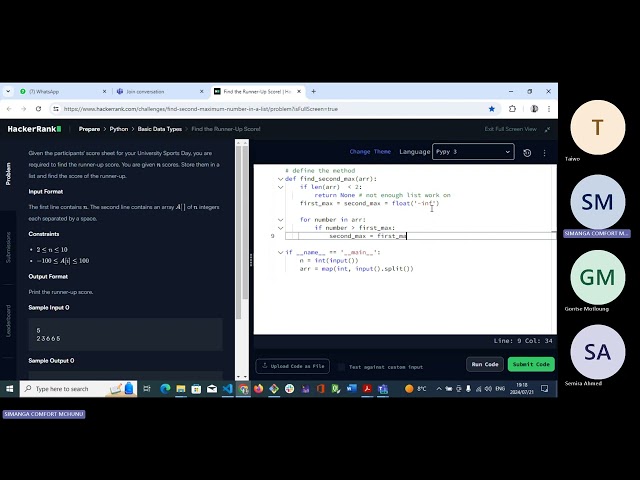 #Code2Solve  Week2  Leetcode and HackerRank
