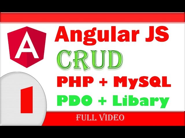 Angular JS CRUD PHP Library MySQL part part 1 - full video