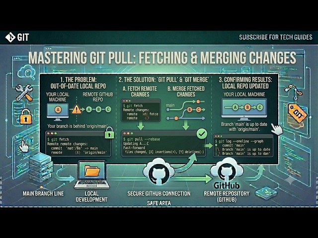 Lecture-10 | Git Pull Command Tutorial | How to Pull Latest Changes from GitHub