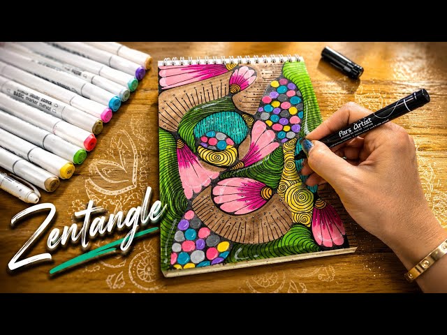 Only Lines… Then THIS Happens! 😍 | Easy Zentangle Art