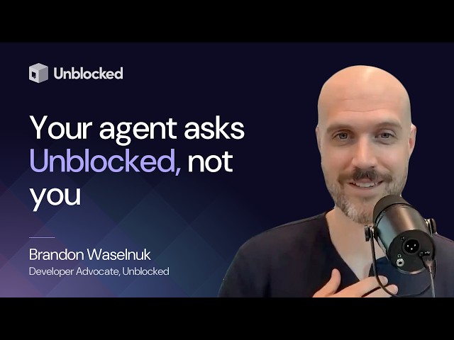 Live demo: a coding agent asks Unblocked instead of asking you