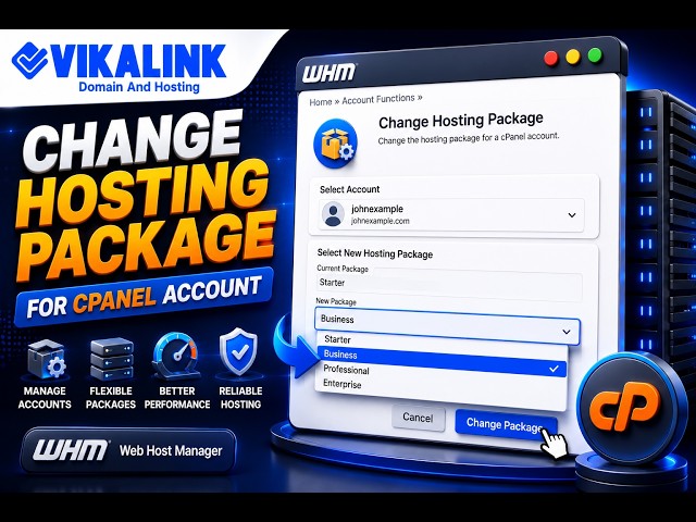 Change Hosting Package for cPanel Account