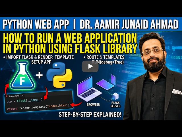 🚀 How To Run A Web Application in Python using Flask Library | Step-by-Step | Dr. Aamir Junaid Ahmad
