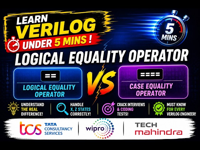 Verilog == vs === Explained in 5 Minutes | Logical vs Case Equality Operator