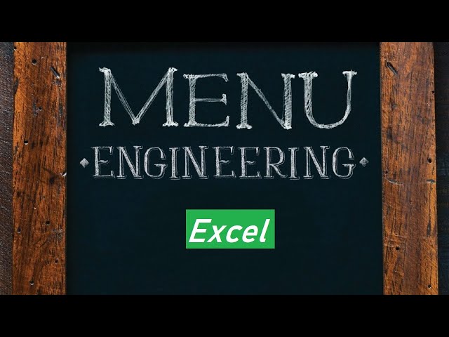Menu Engineering Worksheet Explained: A step by step guide