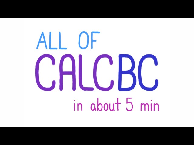 All of Calc BC In About 5 Minutes - A Calculus Animation