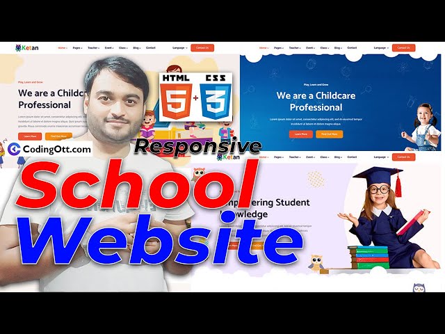 #25 Responsive School Website | CSS 3 tutorial for beginners | Web Development Tutorial