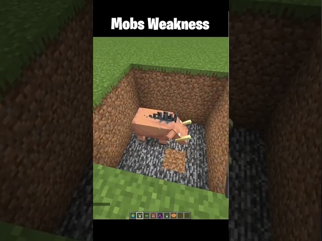 Minecraft Every mons weakness 🤕 #minecraft #shorts #tutorial #guide