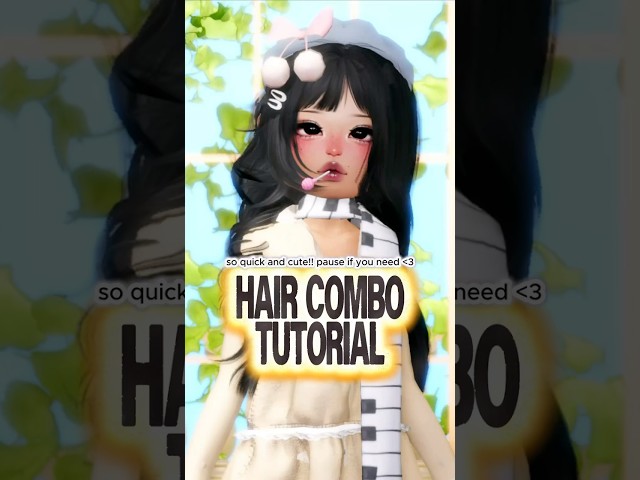 *QUICK* HAIR COMBO TUTORIAL IN DRESS TO IMPRESS!! #dtiedit #tutorial #dresstoimpress #fyp #viral