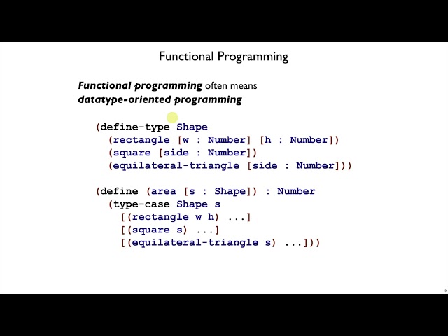 Plait Object 1 - datatype-oriented vs object-oriented
