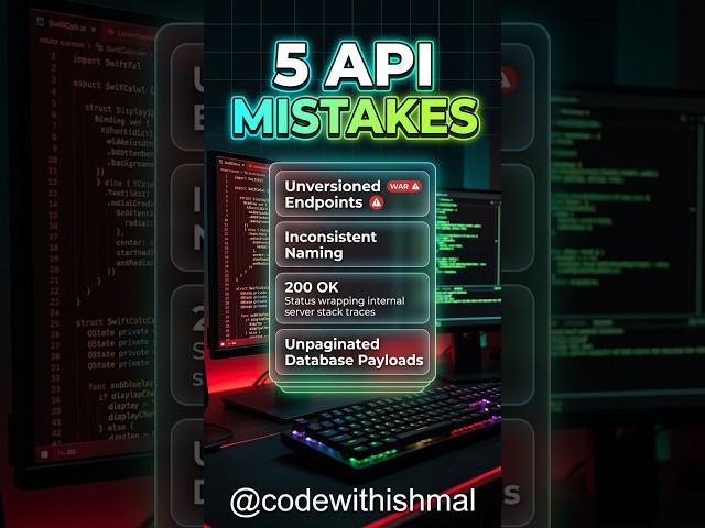 5 API design mistakes every junior developer makes- painful to use API mistakes. #mernstack #coding