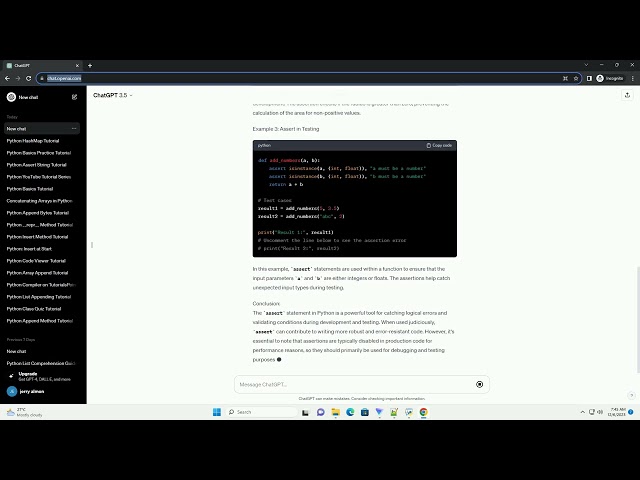 python assert true