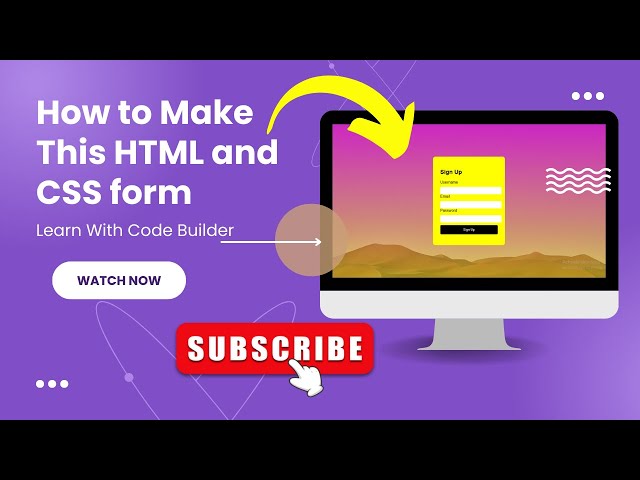 Learn the simplest way to create an attractive HTML form Using CSS gradients and background.